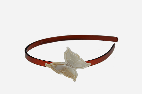 (433BRS) Reed - Butterfly Headband - Ivory